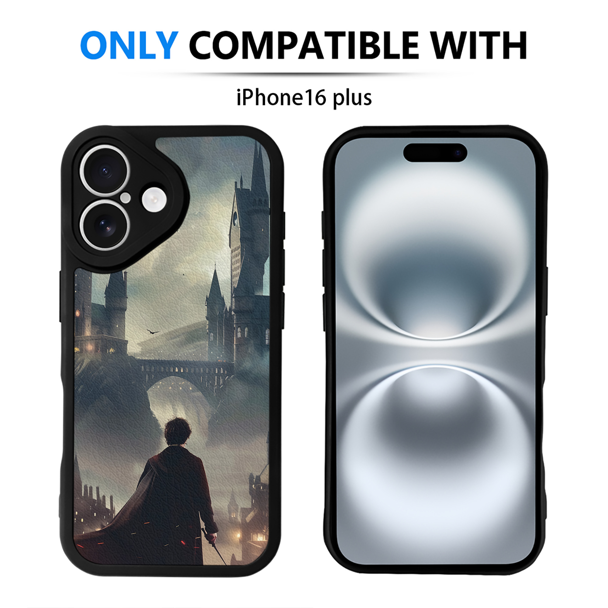 （画像用） Harry Potter ハリー・ポッターシリーズ 【iPhone 16シリーズ対応】シリコンスマホケース（レザー調） 材質：シリコン